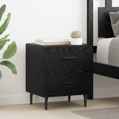 Nachttisch 2 pcs Schwarze Eiche 40 x 35 x 47,5 cm Holzwerkstoff
