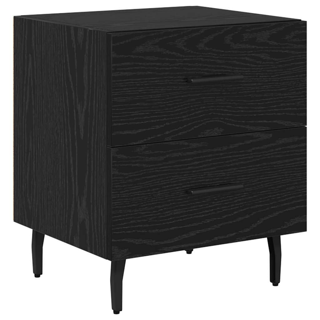 Nachttisch 2 pcs Schwarze Eiche 40 x 35 x 47,5 cm Holzwerkstoff