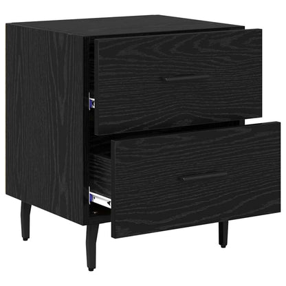 Nachttisch 2 pcs Schwarze Eiche 40 x 35 x 47,5 cm Holzwerkstoff