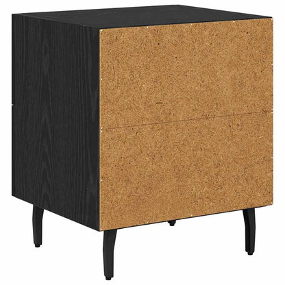 Nachttisch 2 pcs Schwarze Eiche 40 x 35 x 47,5 cm Holzwerkstoff
