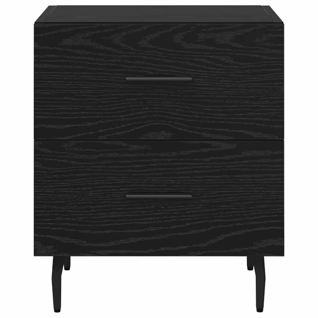 Nachttisch 2 pcs Schwarze Eiche 40 x 35 x 47,5 cm Holzwerkstoff