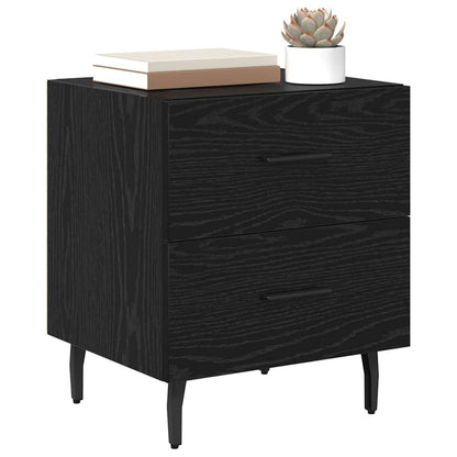 Nachttisch 2 pcs Schwarze Eiche 40 x 35 x 47,5 cm Holzwerkstoff