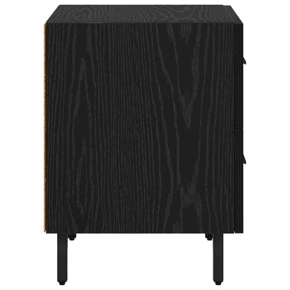 Nachttisch 2 pcs Schwarze Eiche 40 x 35 x 47,5 cm Holzwerkstoff