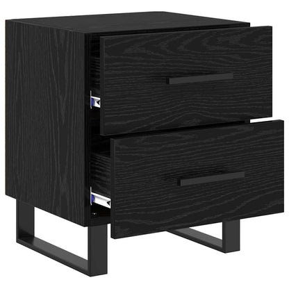 Nachttische 2 pcs Schwarze Eiche 40 x 35 x 47,5 cm
