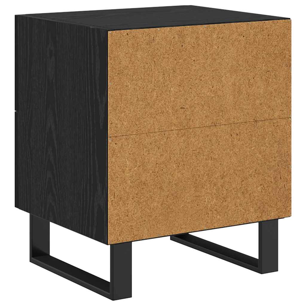 Nachttische 2 pcs Schwarze Eiche 40 x 35 x 47,5 cm