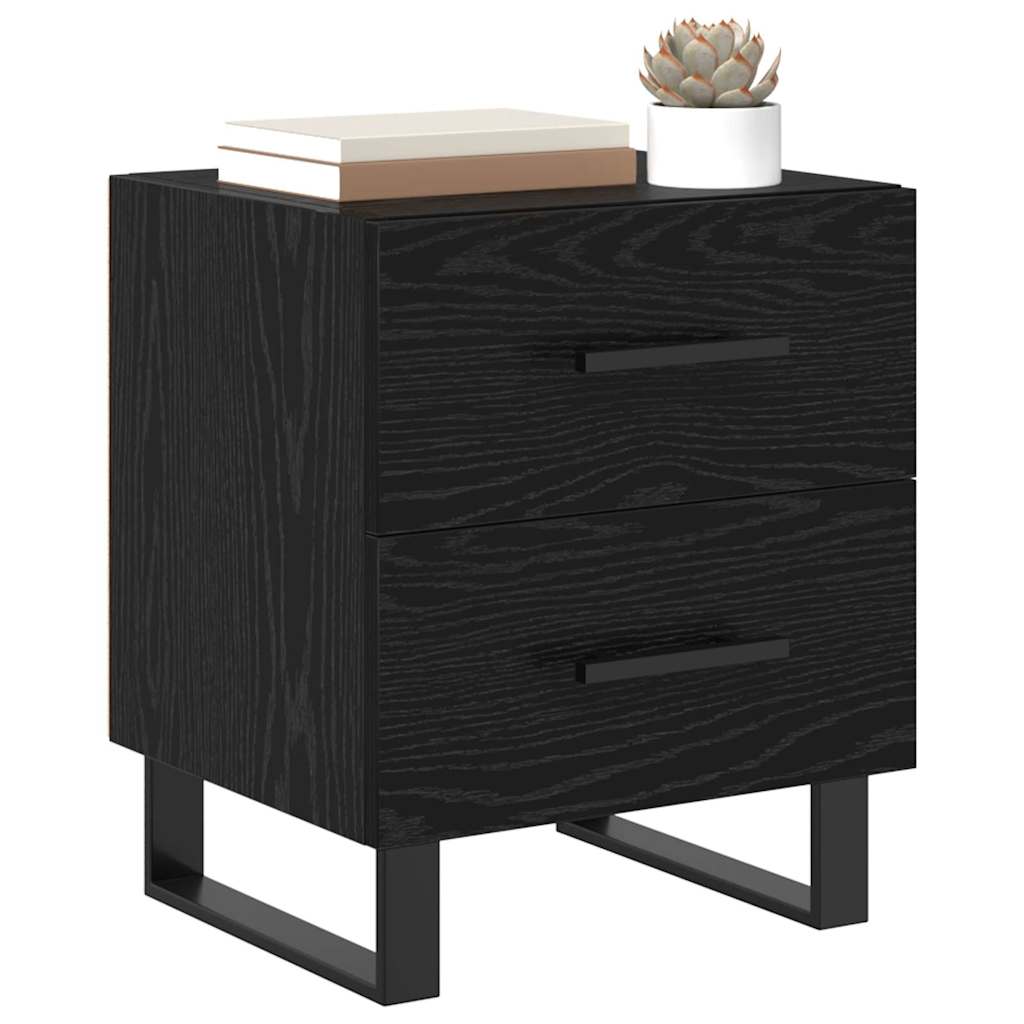 Nachttische 2 pcs Schwarze Eiche 40 x 35 x 47,5 cm