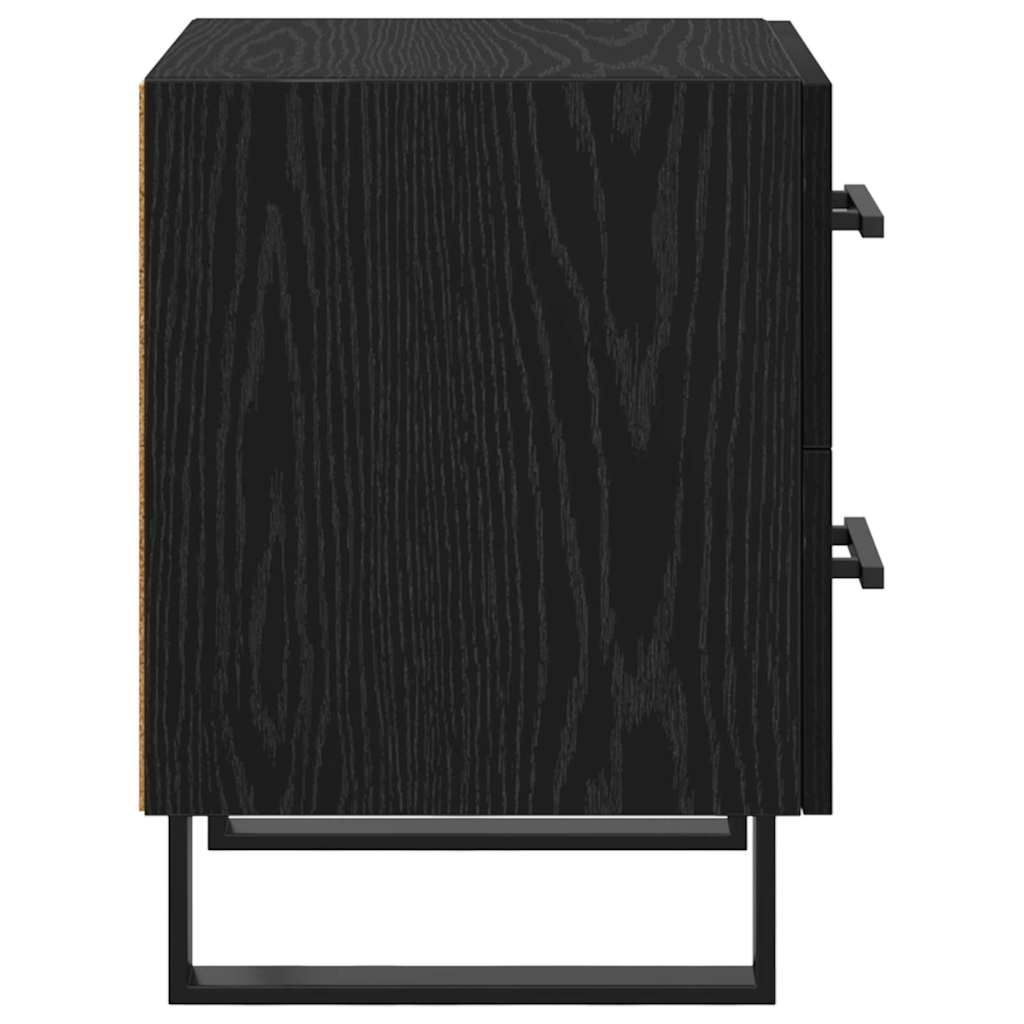 Nachttische 2 pcs Schwarze Eiche 40 x 35 x 47,5 cm