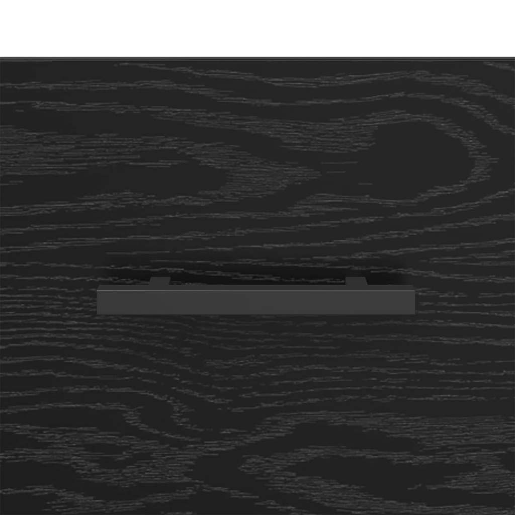 Nachttisch 2 pcs Schwarz Eichen-Optik 40 x 35 x 47,5 cm