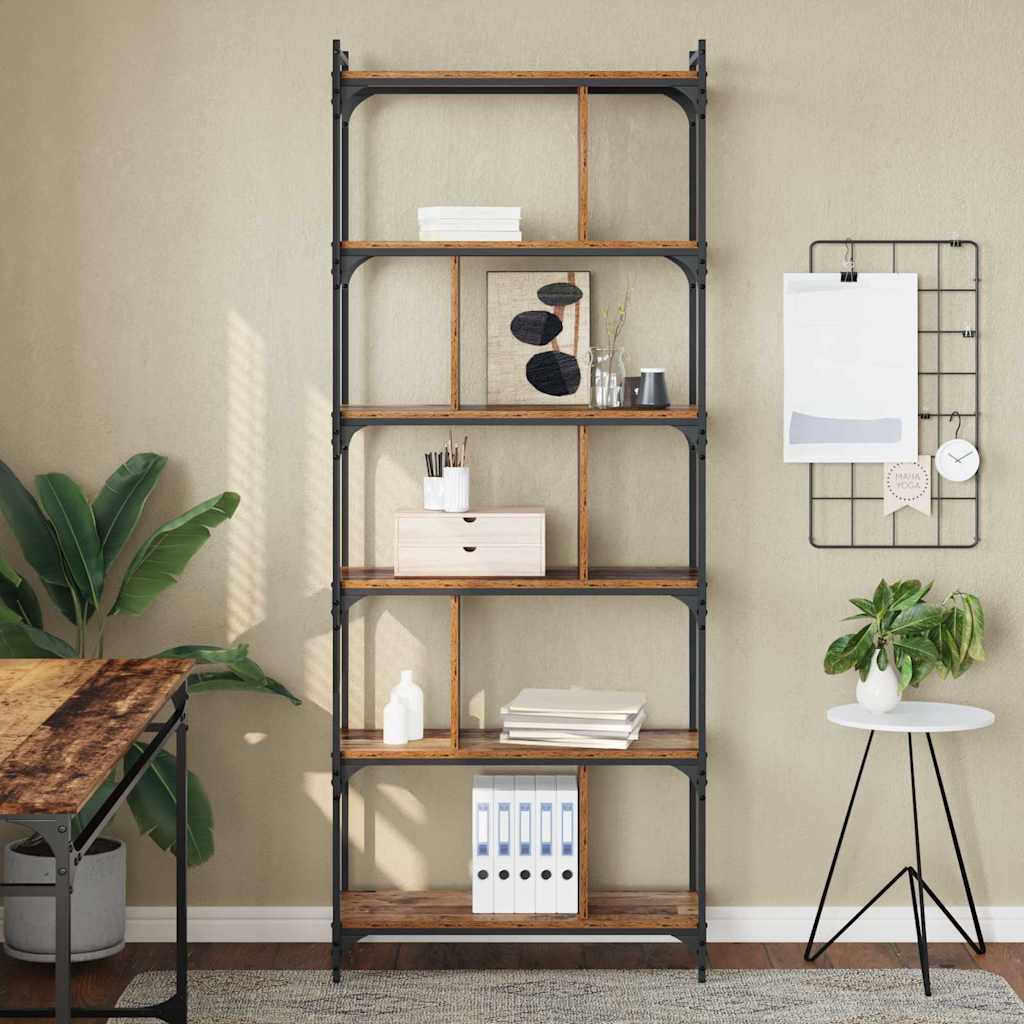 Bücherregal Altholz 76 x 32 x 192 cm Holzwerkstoff