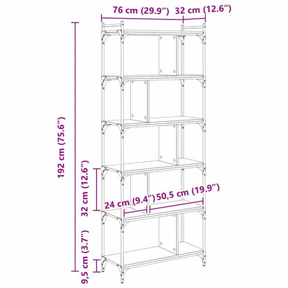 Bücherregal Altholz 76 x 32 x 192 cm Holzwerkstoff