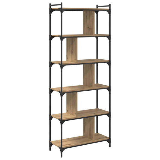 Bücherregal Artisan-Eiche 76 x 32 x 192 cm Holzwerkstoff