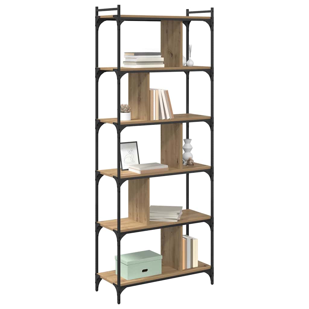 Bücherregal Artisan-Eiche 76 x 32 x 192 cm Holzwerkstoff