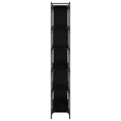 Bücherregal Schwarz Eichen-Optik 76 x 32 x 192 cm Holzwerkstoff