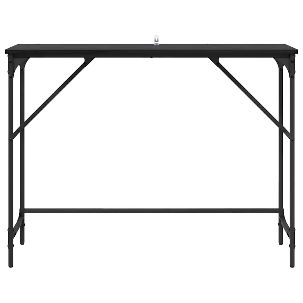 Konsolentisch Schwarz Eichen-Optik 100 x 32 x 75 cm