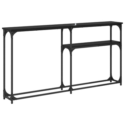 Konsolentisch Schwarz Eichen-Optik 146 x 22.5 x 75 cm