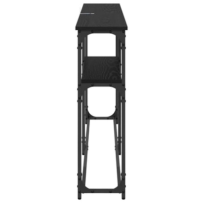 Konsolentisch Schwarz Eichen-Optik 146 x 22.5 x 75 cm