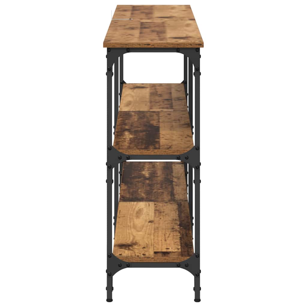 Konsolentisch Altholz 150 x 29 x 75 cm Sperrholz und Metall