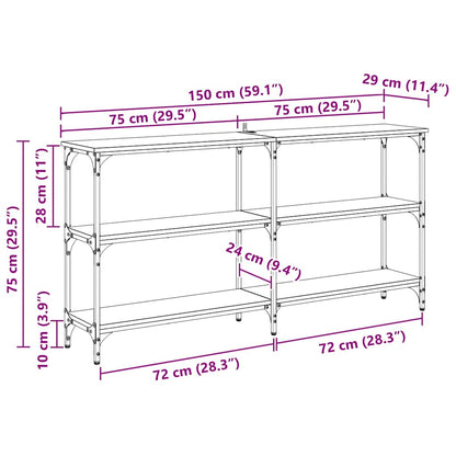 Konsolentisch Artisan-Eiche 150 x 29 x 75 cm