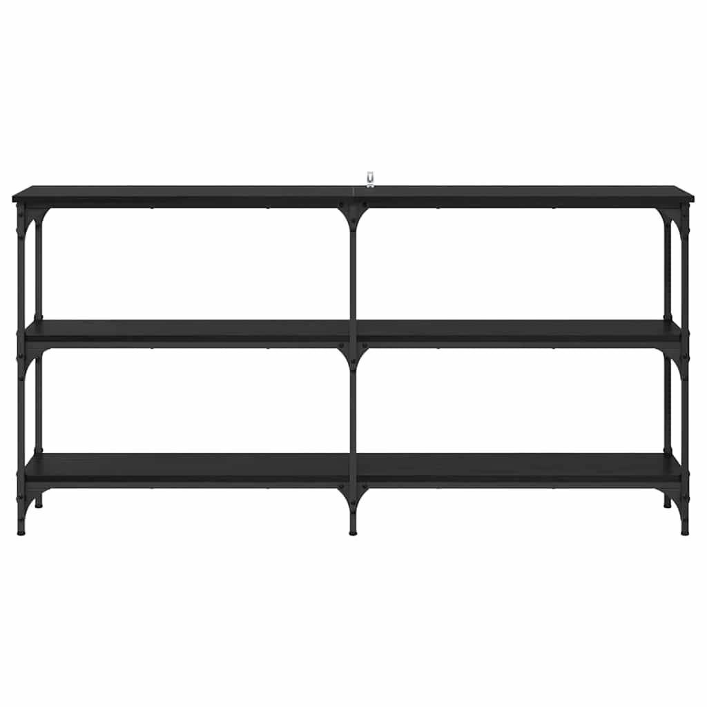 Konsolentisch Schwarz Eichen-Optik 150 x 29 x 75 cm