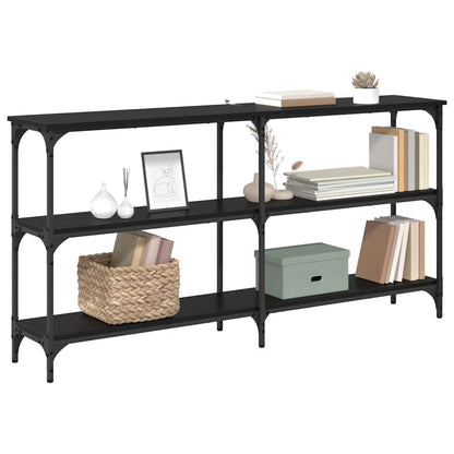 Konsolentisch Schwarz Eichen-Optik 150 x 29 x 75 cm