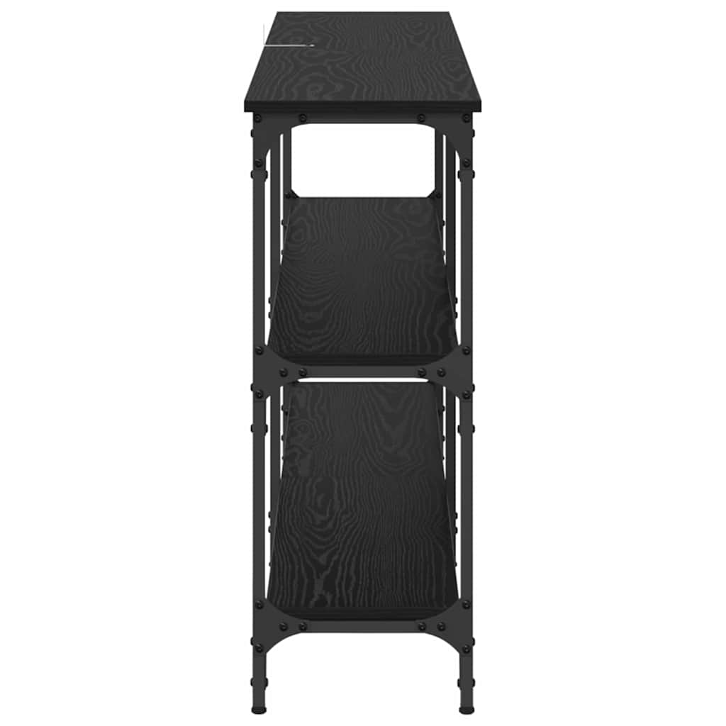 Konsolentisch Schwarz Eichen-Optik 150 x 29 x 75 cm