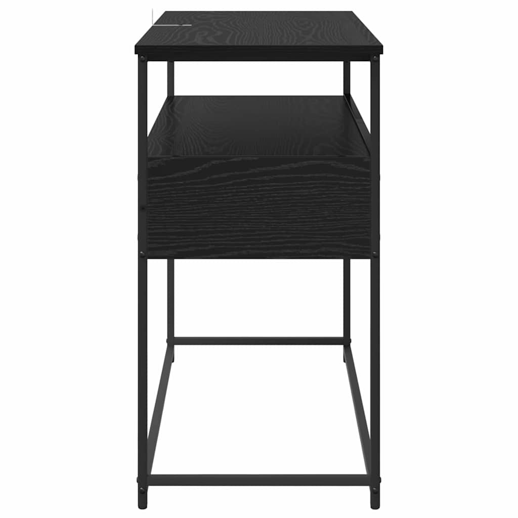 Konsolentisch Schwarz Eichen-Optik 100 x 40 x 75 cm