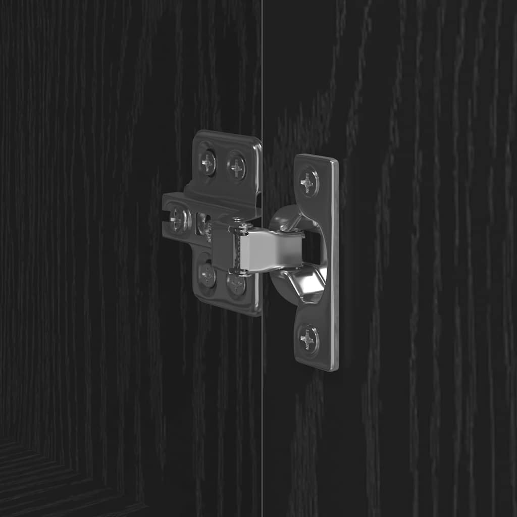 Highboard Schwarz Eichen-Optik 62 x 36 x 121,5 cm Holzwerkstoff