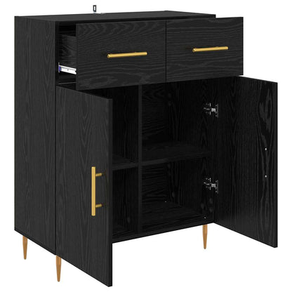 Sideboard Schwarz Eichen-Optik 69,5 x 34 x 90 cm Holzwerkstoff