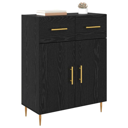 Sideboard Schwarz Eichen-Optik 69,5 x 34 x 90 cm Holzwerkstoff