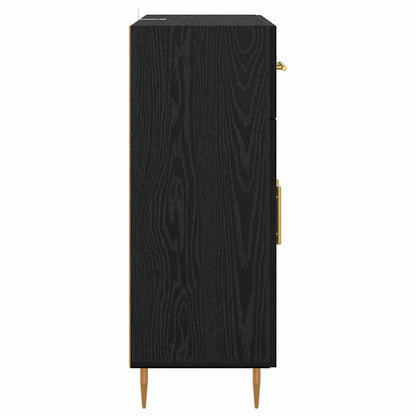 Sideboard Schwarz Eichen-Optik 69,5 x 34 x 90 cm Holzwerkstoff