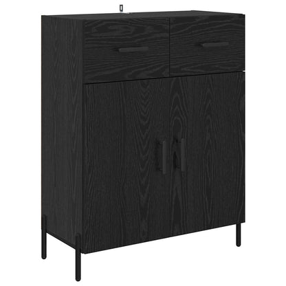 Sideboard Schwarz Eichen-Optik 69,5 x 34 x 90 cm Holzwerkstoff