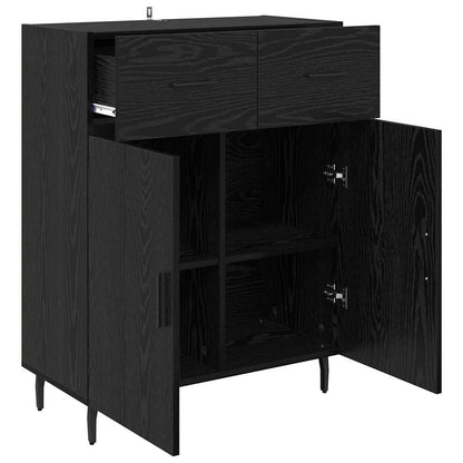 Sideboard Schwarz Eichen-Optik 69,5 x 34 x 90 cm Holzwerkstoff