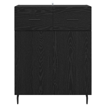 Sideboard Schwarz Eichen-Optik 69,5 x 34 x 90 cm Holzwerkstoff