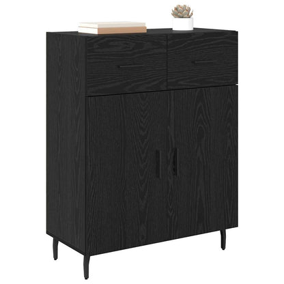 Sideboard Schwarz Eichen-Optik 69,5 x 34 x 90 cm Holzwerkstoff