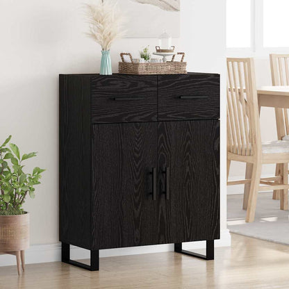 Sideboard Schwarz Eichen-Optik 69,5 x 34 x 90 cm Holzwerkstoff
