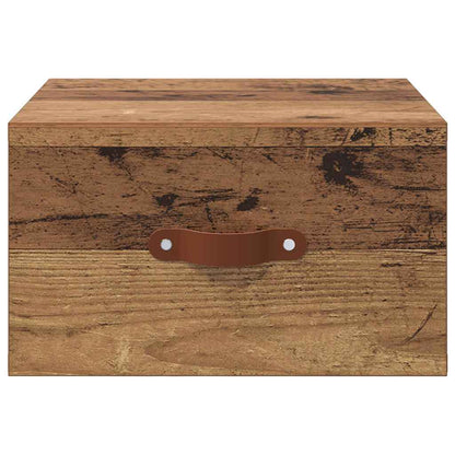 Wandmontiertes Nachttischchen Altholz 35 x 35 x 20 cm