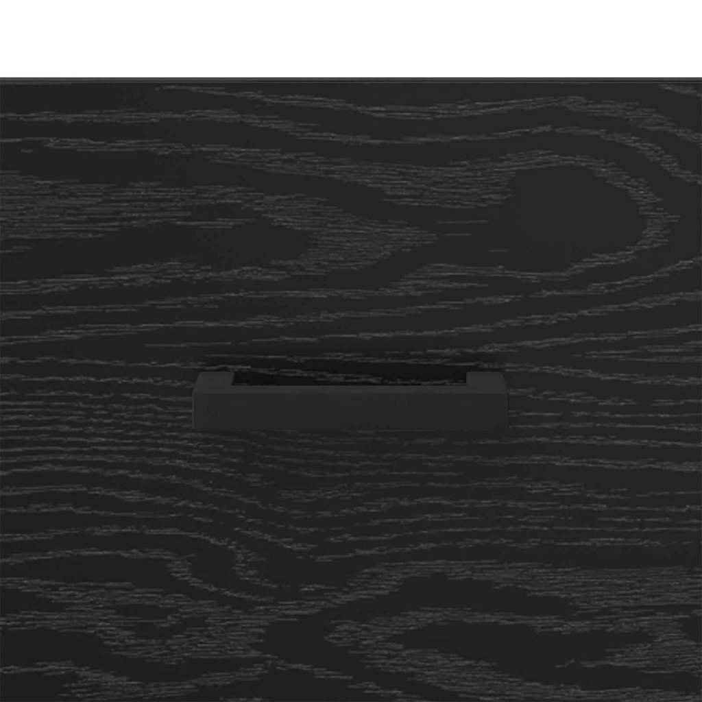 Nachttisch 2 pcs Schwarz Eichen-Optik 35 x 35 x 20 cm