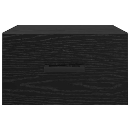 Nachttisch 2 pcs Schwarz Eichen-Optik 35 x 35 x 20 cm