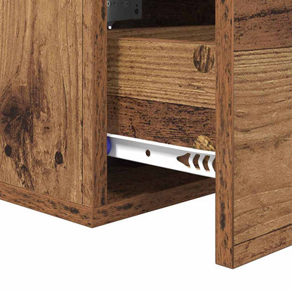 Nachttisch Wandmontiert Altholz 35 x 35 x 20 cm Holzwerkstoff