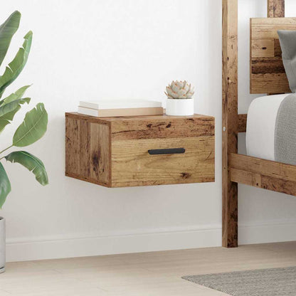 Nachttisch Wandmontiert Altholz 35 x 35 x 20 cm Holzwerkstoff