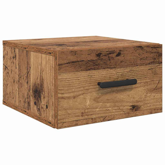 Nachttisch Wandmontiert Altholz 35 x 35 x 20 cm Holzwerkstoff
