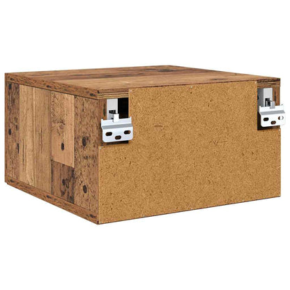Nachttisch Wandmontiert Altholz 35 x 35 x 20 cm Holzwerkstoff