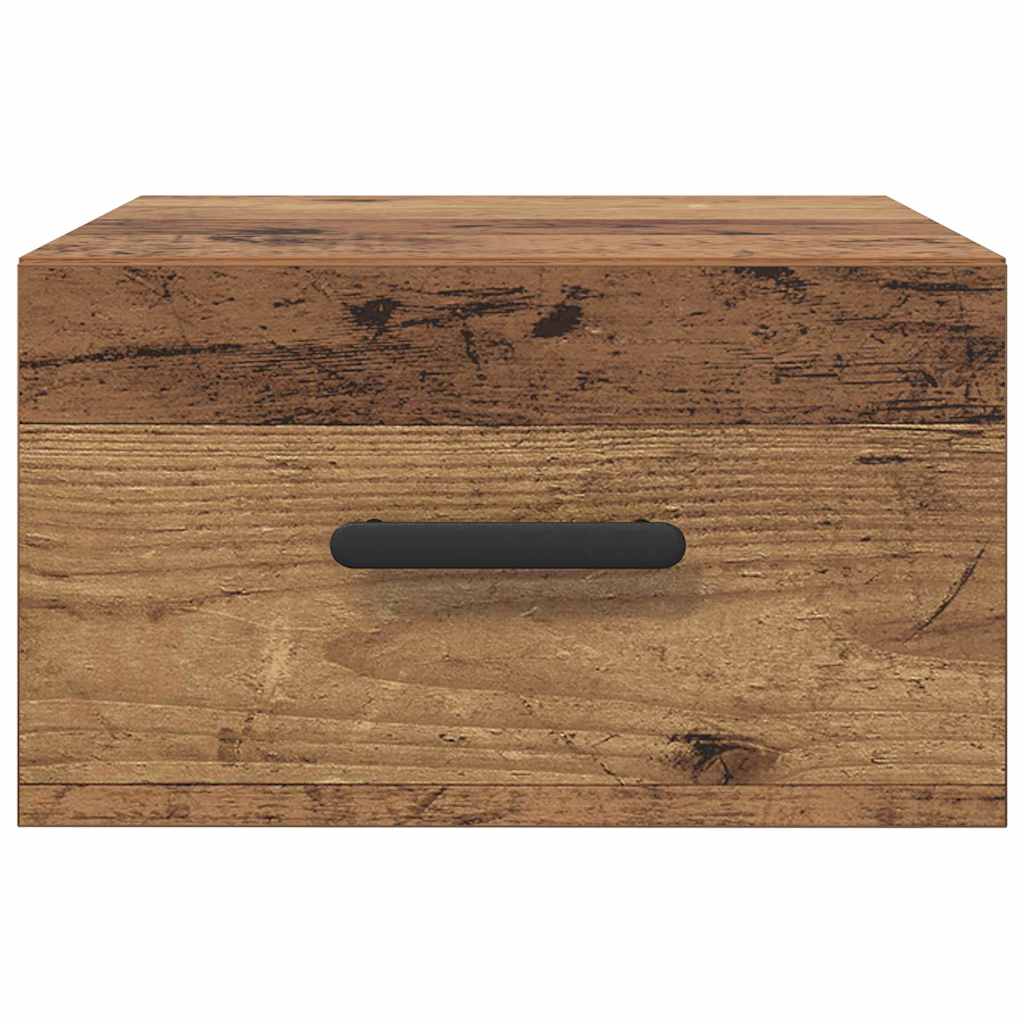 Nachttisch Wandmontiert Altholz 35 x 35 x 20 cm Holzwerkstoff