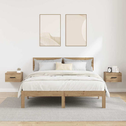 Nachttisch 2 pcs Eiche handwerklich 35 x 35 x 20 cm