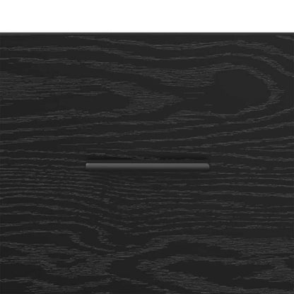 Nachttisch 2 pcs Schwarz Eichen-Optik 35 x 35 x 20 cm