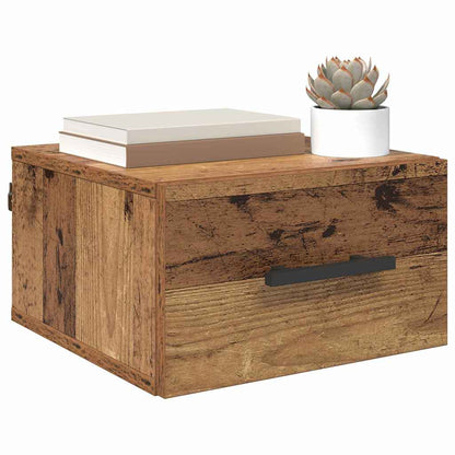 Nachttisch Wandmontiert Altholz 35 x 35 x 20 cm Holzwerkstoff