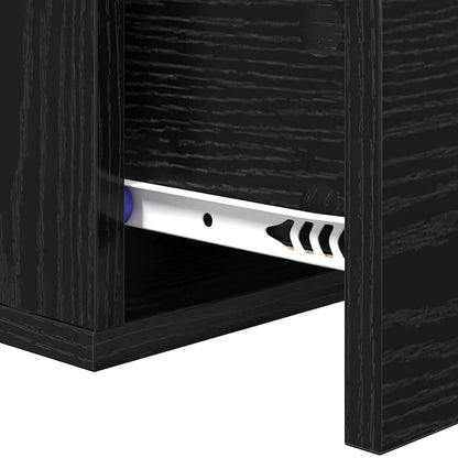 Nachttisch Schwarz Eichen-Optik 35 x 35 x 20 cm Holzwerkstoff