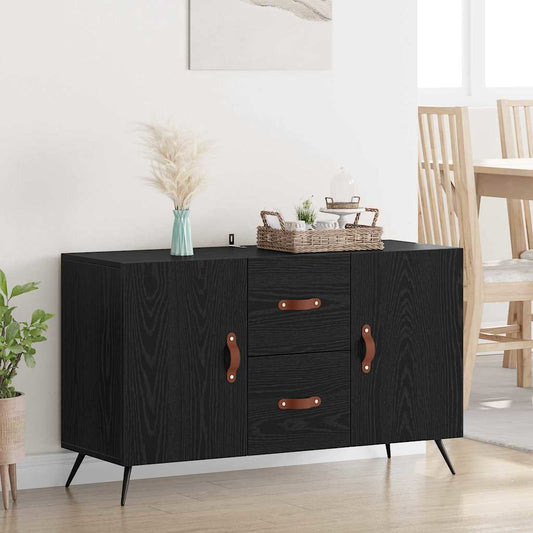 Sideboard Schwarz Eichen-Optik 100 x 36 x 60 cm Holzwerkstoff