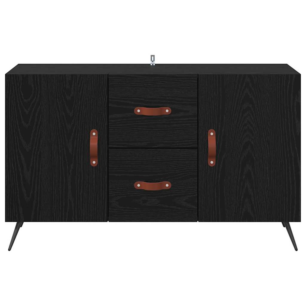 Sideboard Schwarz Eichen-Optik 100 x 36 x 60 cm Holzwerkstoff