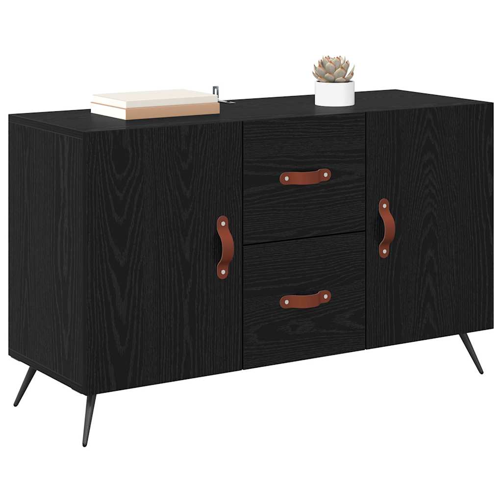 Sideboard Schwarz Eichen-Optik 100 x 36 x 60 cm Holzwerkstoff